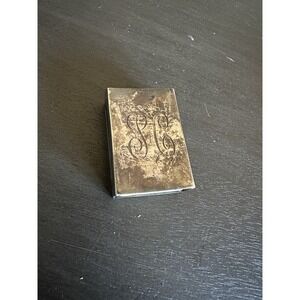 Webster Sterling Silver Matchbox Safe Holder Case "SC" Monogram